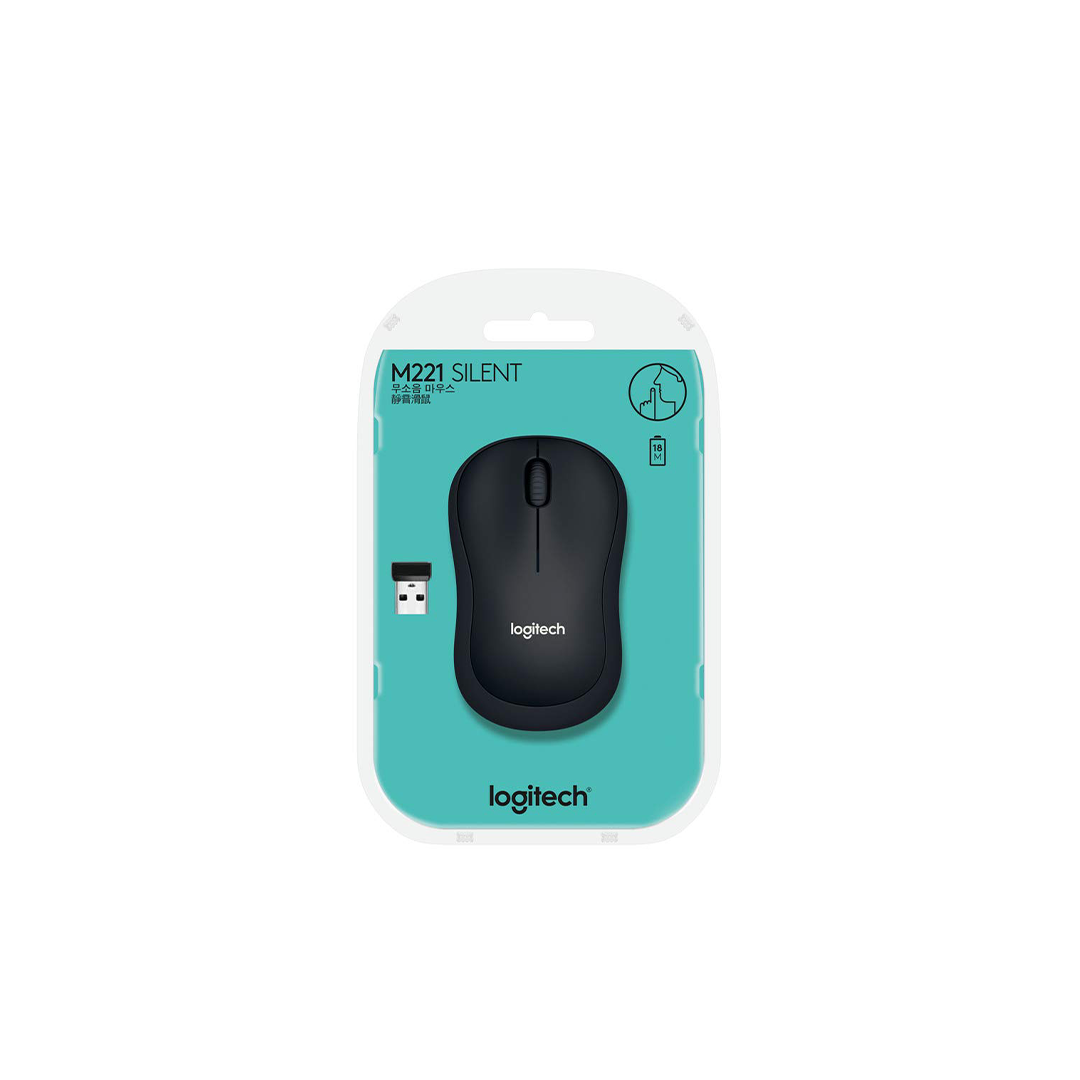 Logitech M221 Wireless Mouse - Charcoal Grey in Qatar Logitech M221 Wireless Mouse - Charcoal Grey in Qatar